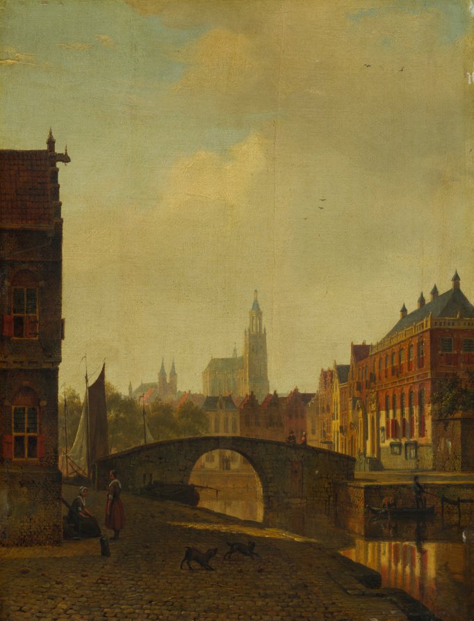 Imaginary View of Arnhem by George Andries Roth (Dutch, 1809–1887) - Classic Art canvas print