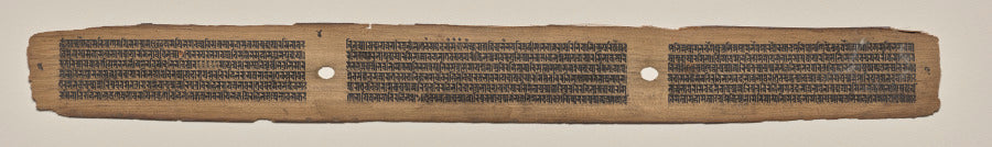 Text, Folio 4 verso, from a Manuscript of the Perfection of Wisdom in Eight Thousand Lines Ashtasahasrika Prajnaparamita-sutra by  - Classic Art canvas print