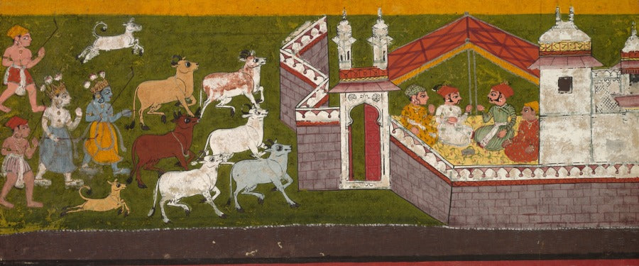 Krishna and Balarama Approaching Mathura by  - Classic Art canvas print