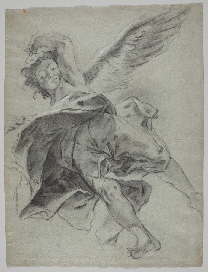 A Flying Angel recto by Giovanni Battista Piazzetta (Italian, 1682–1754) - Classic Art canvas print