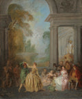 Dancers in a Pavilion by Jean-Baptiste Pater (French, 1695–1736) - Classic Art canvas print