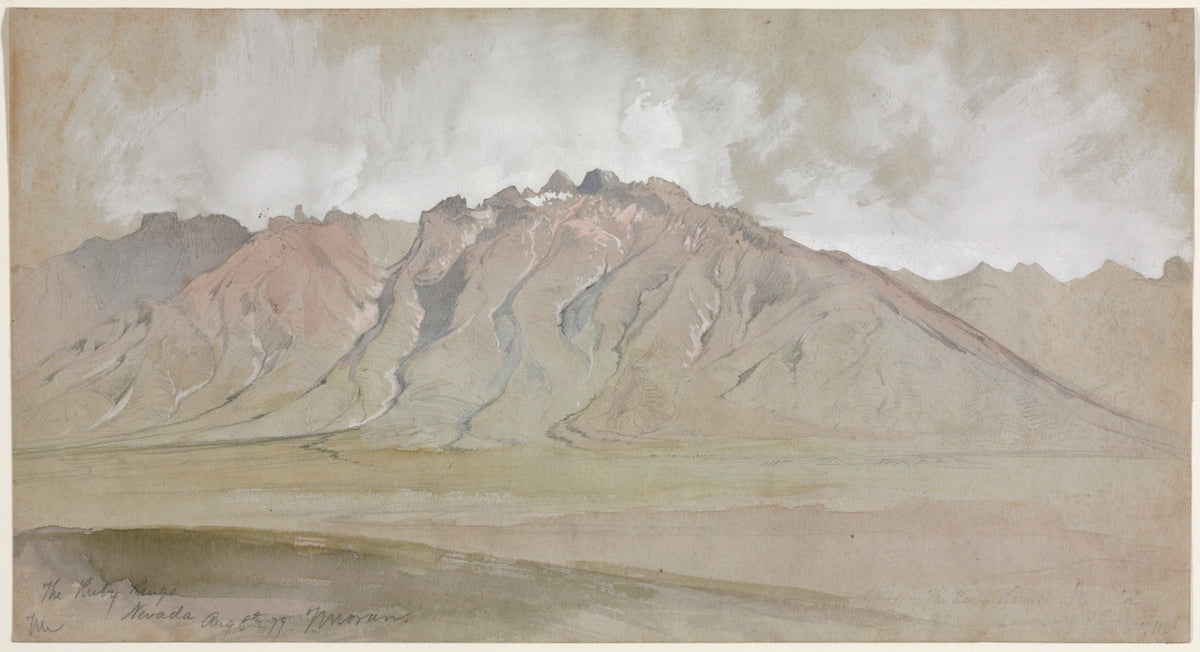 The Ruby Range, Nevada by Thomas Moran (American, born England, 1837–1926) - Classic Art canvas print