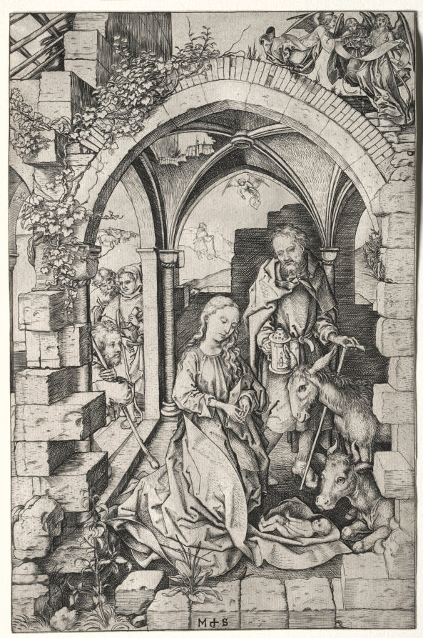 The Nativity by Martin Schongauer (German, c. 1450–1491) - Classic Art canvas print