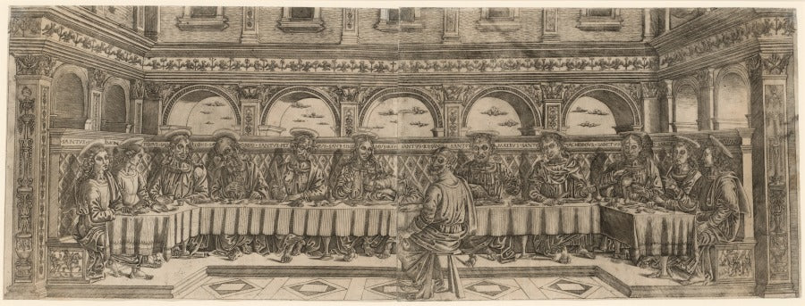 The Last Supper pair by Lucantonio degli Uberti (Italian) - Classic Art canvas print