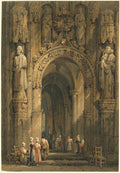 Interior of a Cathedral by Samuel Prout (British, 1783–1852) - Classic Art canvas print