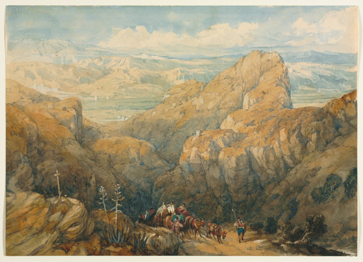 Descent into the Plain of Granada by David Roberts (Scottish, 1796–1864) - Classic Art canvas print