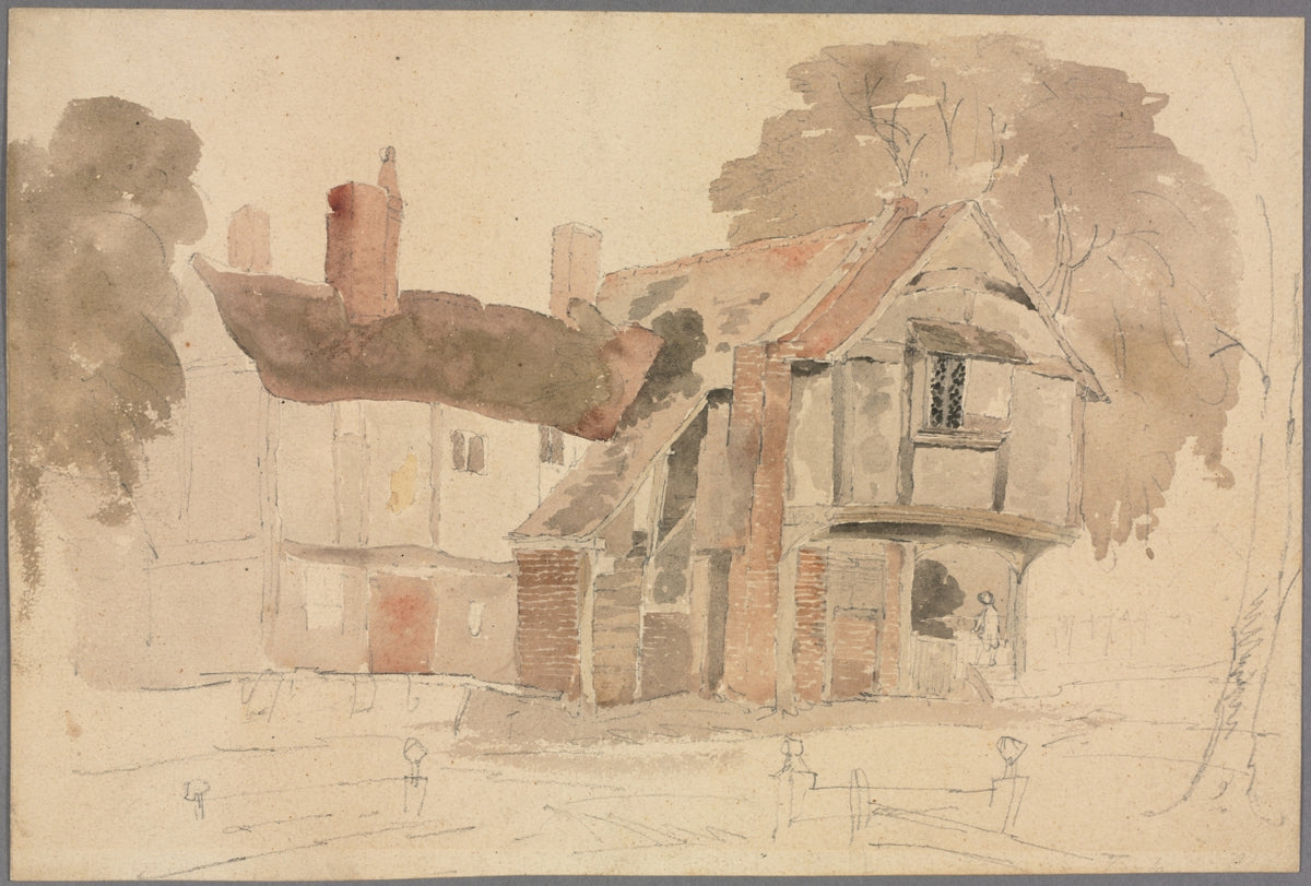 Bray Church Yard by John Varley (British, 1778–1842) - Classic Art canvas print