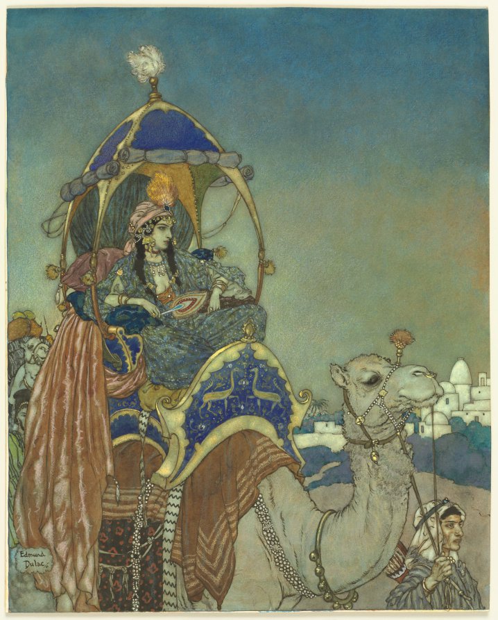 The Queen of Sheba by Edmund Dulac (British, 1882–1953) - Classic Art canvas print