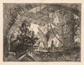 Prisoners on a Projecting Platform, Plate 10 by Giovanni Battista Piranesi (Italian, 1720–1778) - Classic Art canvas print