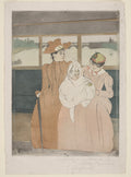 In the Omnibus by Mary Cassatt (American, 1844–1926) - Impressionist canvas print