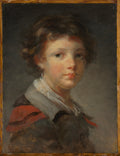A Boy in a Red-lined Cloak by Jean-Honoré Fragonard (French, 1732–1806) - Classic Art canvas print