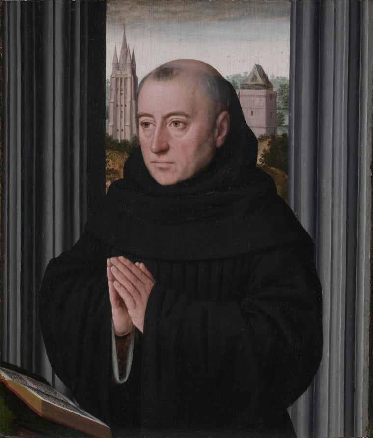 Portrait of a Monk by Gerard David (Netherlandish, 1450/60–1523) - Classic Art canvas print