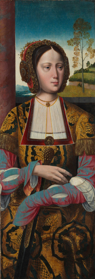Saint Catherine by Master of the Holy Blood (Netherlandish) - Classic Art canvas print