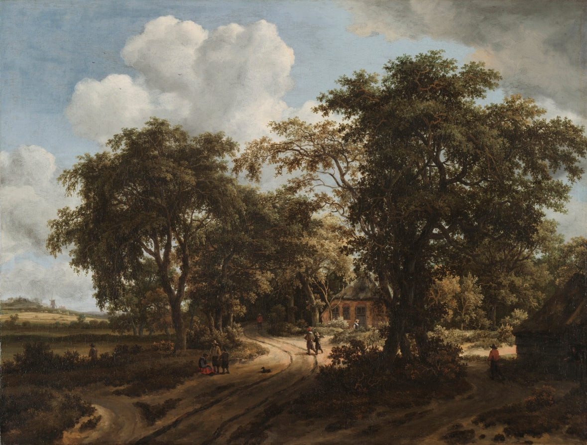 A Cottage in the Woods by Meindert Hobbema (Dutch, 1638–1709) - Classic Art canvas print