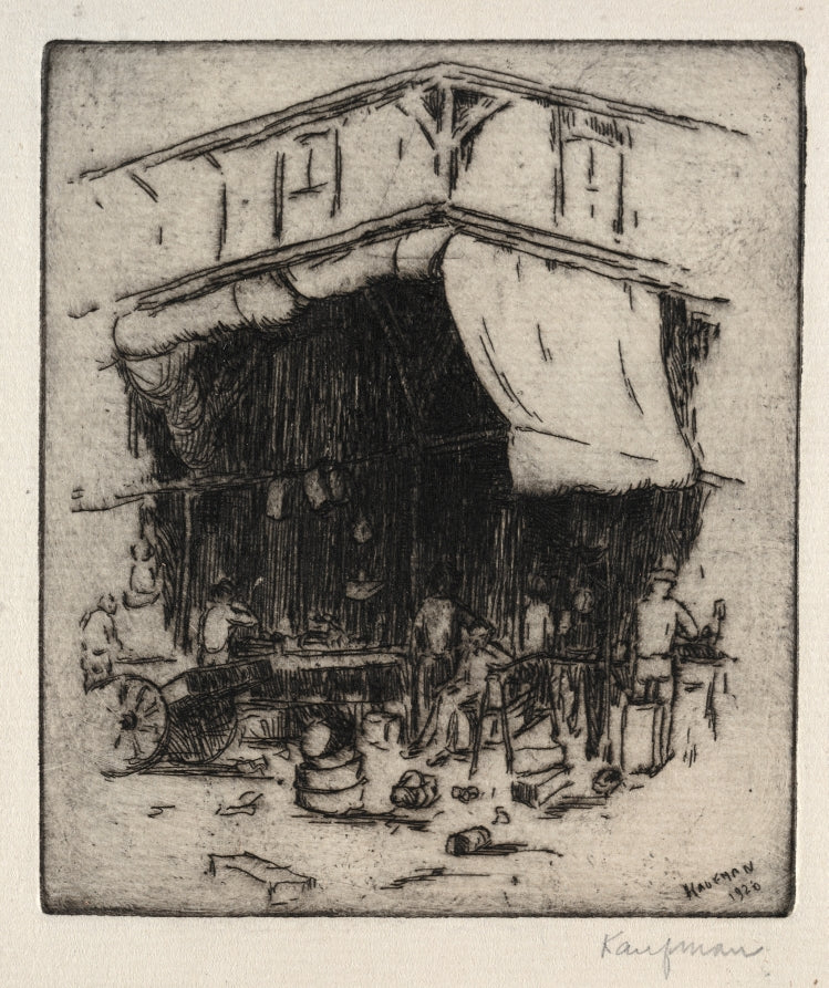 Market Place, No. 1, Cleveland, Ohio by Edwin Kaufman (American, 1906–1939) - Classic Art canvas print
