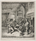 Violin Player Seated in the Inn by Cornelis Dusart (Dutch, 1660–1704) - Classic Art canvas print