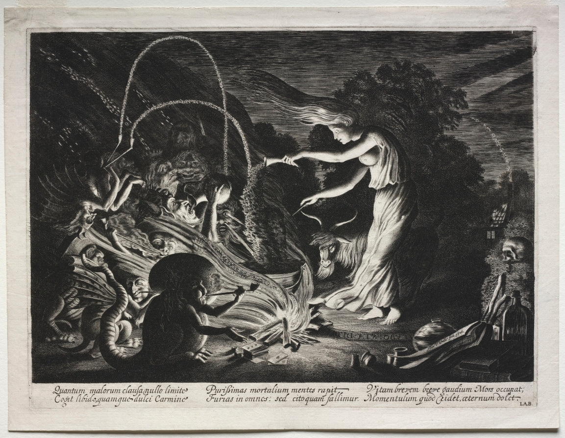 The Witch Night Piece by Jan van de Velde II (Dutch, c. 1593–1641) - Classic Art canvas print