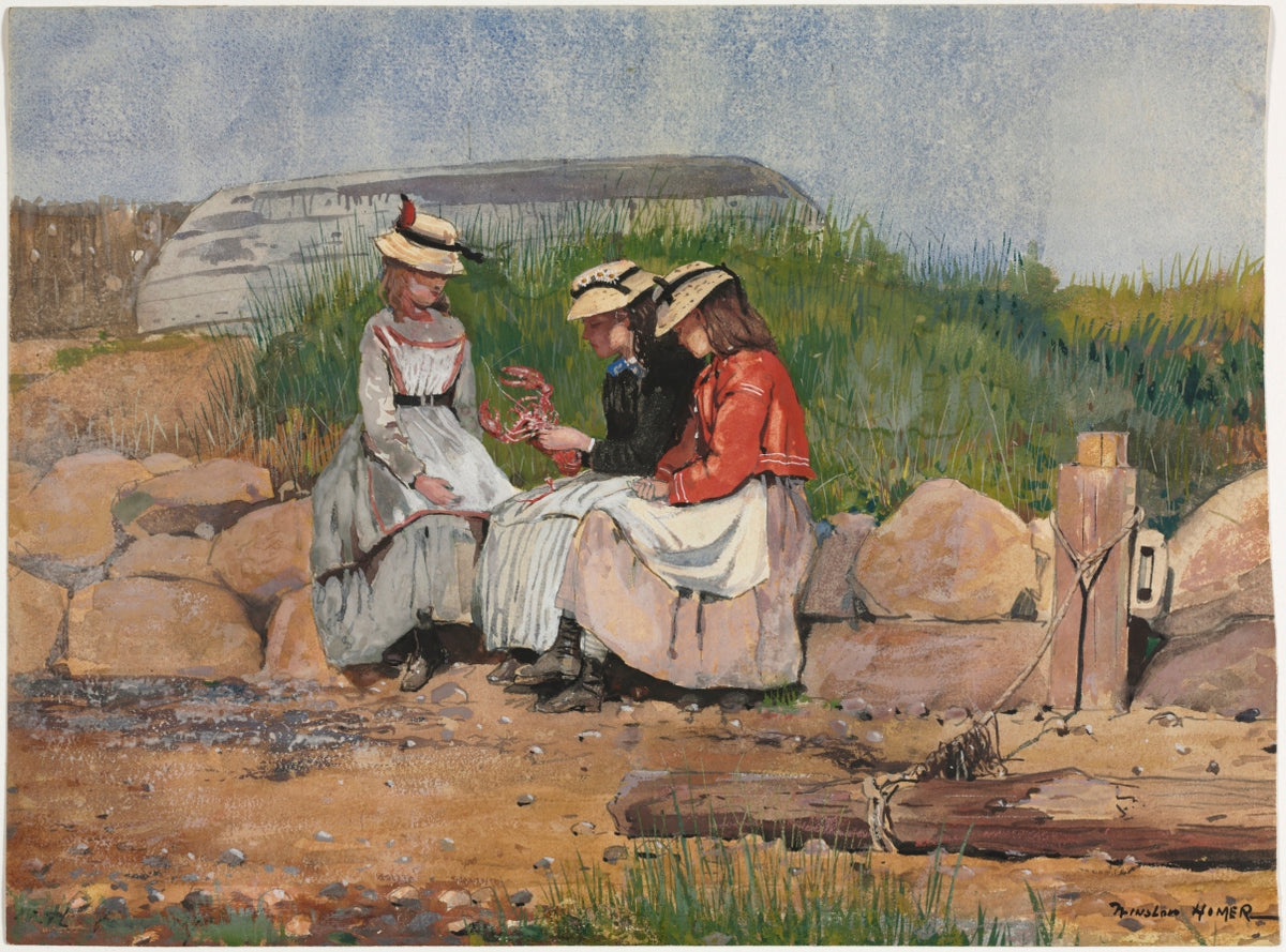 A Fisherman's Daughter by Winslow Homer (American, 1836–1910) - American Realist canvas print
