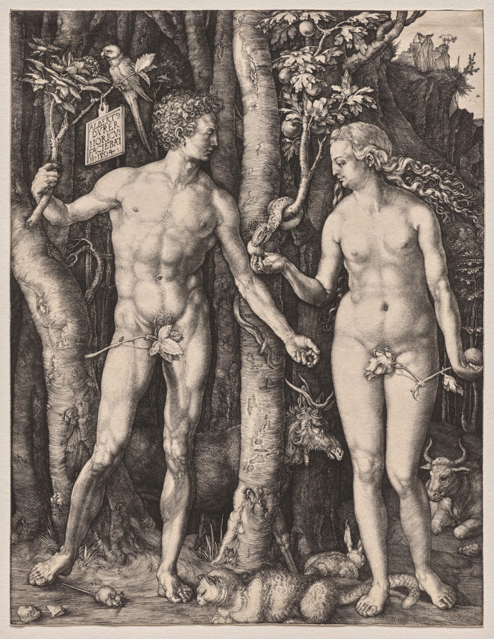 Adam and Eve by Albrecht Dürer (German, 1471–1528) - Classic Art canvas print