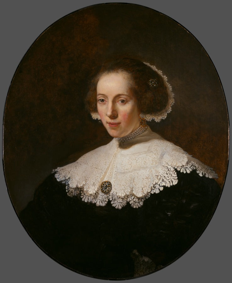 Portrait of a Woman by Rembrandt van Rijn (Dutch, 1606–1669) - Baroque canvas print