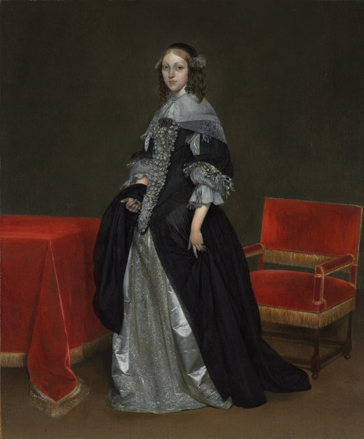 Portrait of a Woman by Gerard ter Borch (Dutch, 1617–1681) - Classic Art canvas print