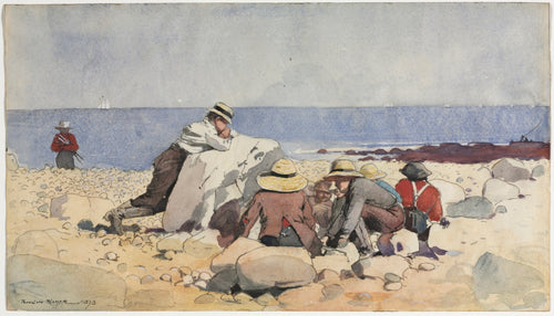 A Clam-Bake by Winslow Homer (American, 1836–1910) - American Realist canvas print