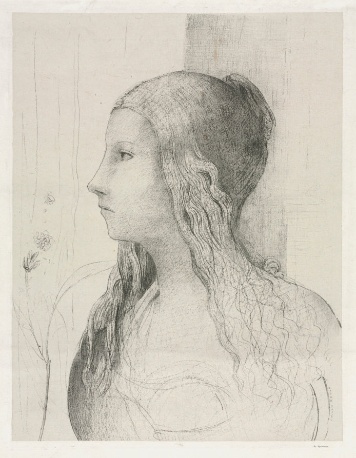 Brnnhilde in Twilight of the Gods by Odilon Redon (French, 1840–1916) - Symbolist canvas print