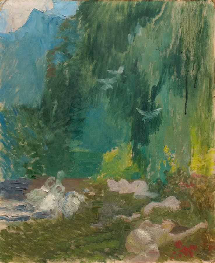 The Siesta by Albert Besnard (French, 1849–1934) - Classic Art canvas print
