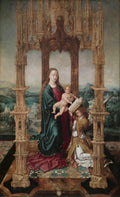 Virgin and Child under a Canopy by  - Classic Art canvas print