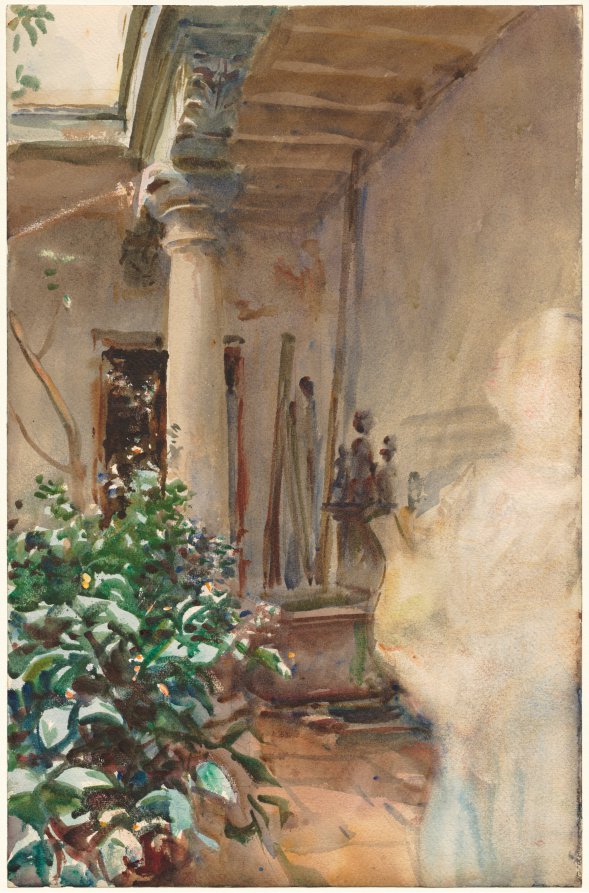 The Patio by John Singer Sargent (American, born Italy, 1856–1925) - Classic Art canvas print