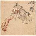 Study of Hands recto by Pierre Lenfant (French, 1704–1787) - Classic Art canvas print