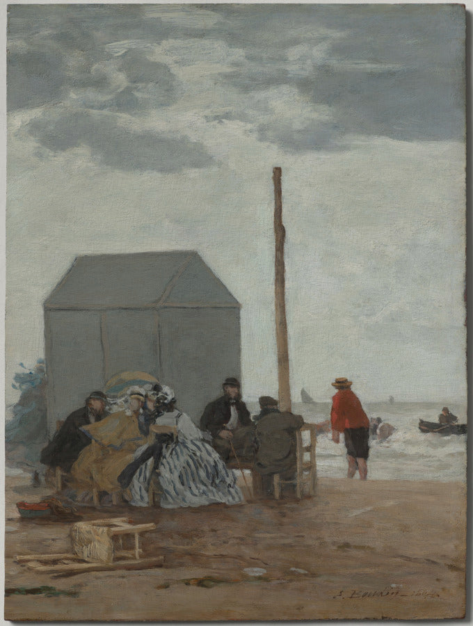 The Beach at Deauville by Eugène Boudin (French, 1824–1898) - Classic Art canvas print