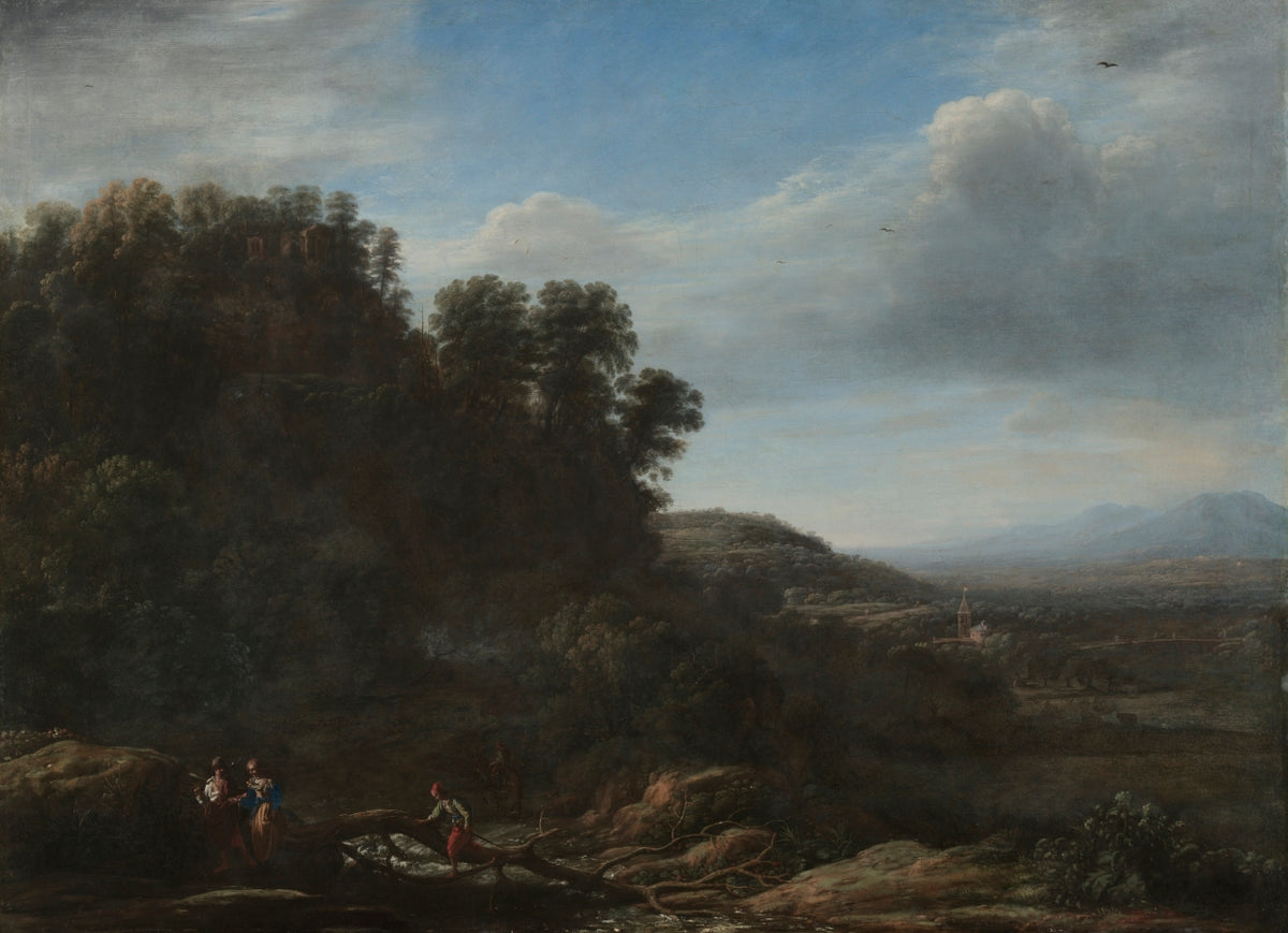 Italian Landscape by Claude Lorrain (French, 1604–1682) - Classic Art canvas print
