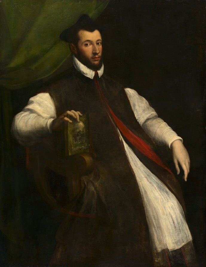 Portrait of a Prelate by Girolamo da Carpi (Italian, c. 1501–1556) - Classic Art canvas print