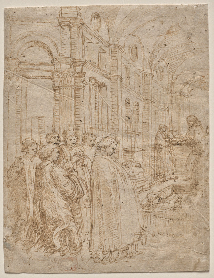 The Funeral of Saint Stephen by Fra Filippo Lippi (Italian, c. 1406–1469) - Classic Art canvas print