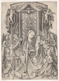 Madonna Enthroned with Eight Angels by Master ES (German, active 1450–67) - Classic Art canvas print