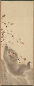 Monkey Hanging on to a Branch by Mori Sosen (Japanese, 1747–1821) - Classic Art canvas print