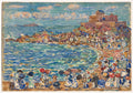 Beach, St. Malo by Maurice Prendergast (American, born Newfoundland [now Canada], 1858–1924) - Classic Art canvas print