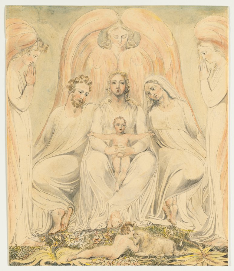 The Holy Family Christ in the Lap of Truth by William Blake (British, 1757–1827) - Classic Art canvas print