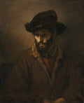A Bearded Man Wearing a Hat by Rembrandt van Rijn (Dutch, 1606–1669) - Baroque canvas print