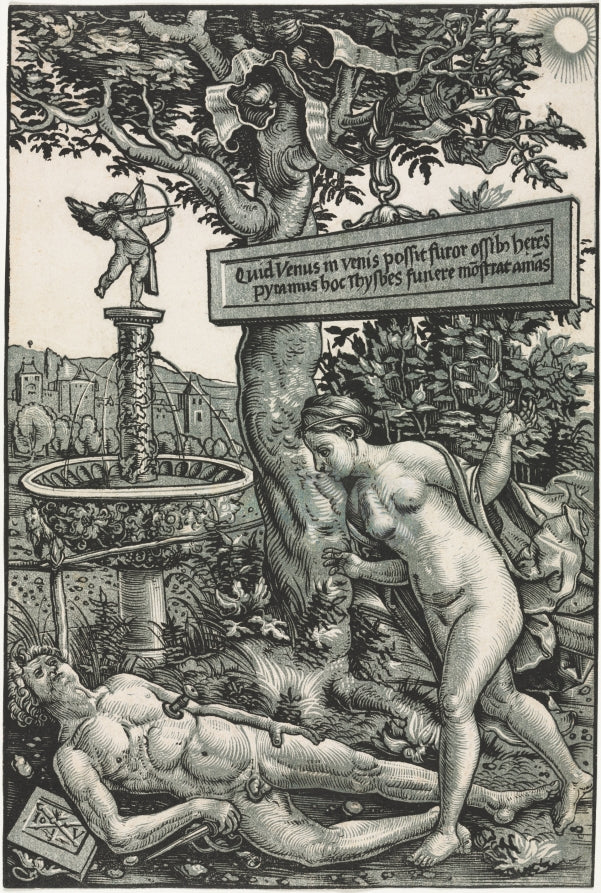 Pyramus and Thisbe by Hans Wechtlin (German, 1480/85–after 1526) - Classic Art canvas print