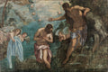 Baptism of Christ by Jacopo Tintoretto (Italian, 1518–1594) - Classic Art canvas print