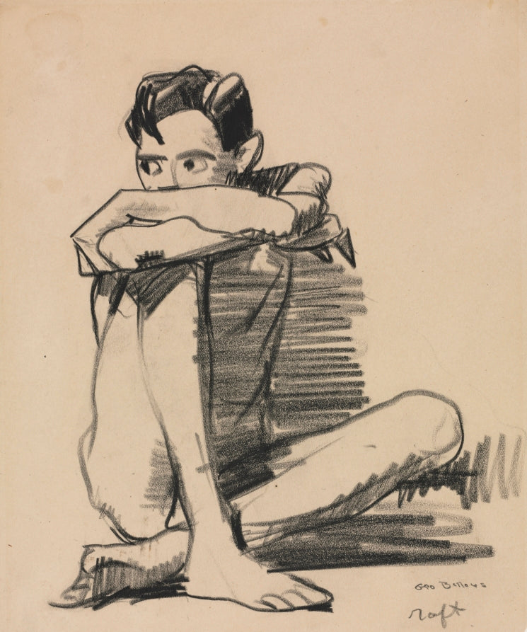 Seated Boy by George Bellows (American, 1882–1925) - Classic Art canvas print