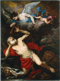 The Vision of Saint Jerome by Giovanni Battista Langetti (Italian, 1635–1676) - Classic Art canvas print