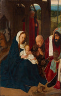 The Adoration of the Magi by Geertgen tot Sint Jans (Netherlandish, c. 1460-c. 1490) - Classic Art canvas print