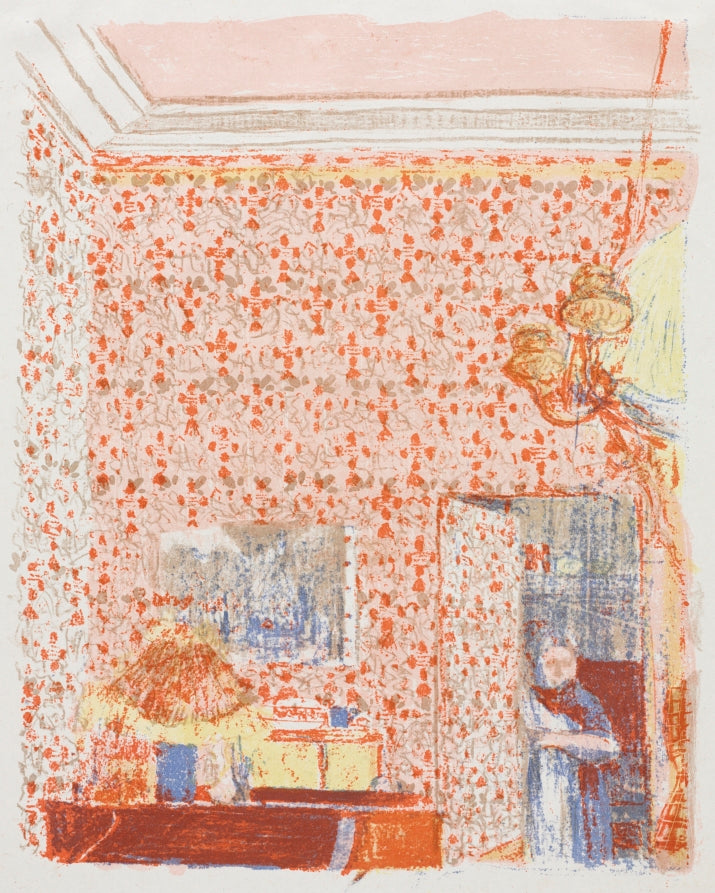 Interior with Pink Wallpaper I by Édouard Vuillard (French, 1868–1940) - Classic Art canvas print