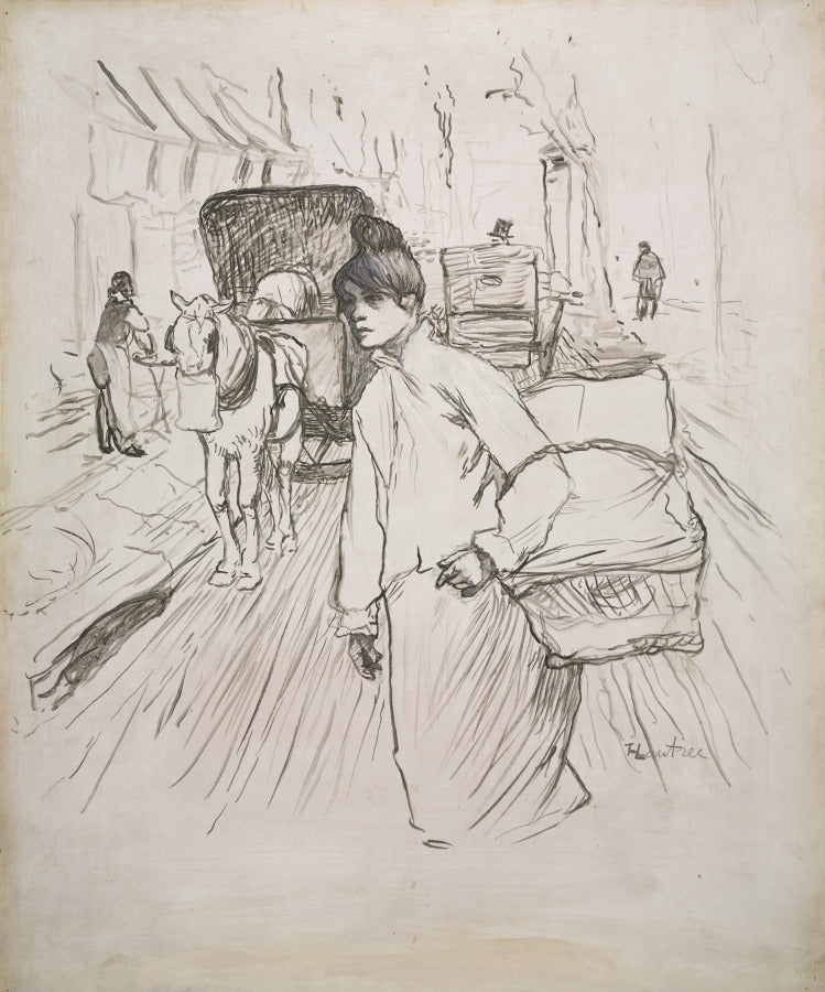 The Laundress by Henri de Toulouse-Lautrec (French, 1864–1901) - Post-Impressionist canvas print
