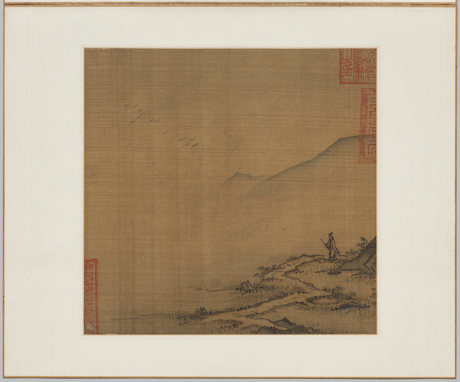 Landscape with Flying Geese by Ma Lin (Chinese, c. 1185–after 1260) - Classic Art canvas print