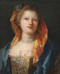 Portrait of a Woman by Giovanni Domenico Tiepolo (Italian, 1727–1804) - Classic Art canvas print