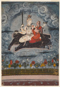 Shiva and Devi on Gajasura's hide by  - Classic Art canvas print